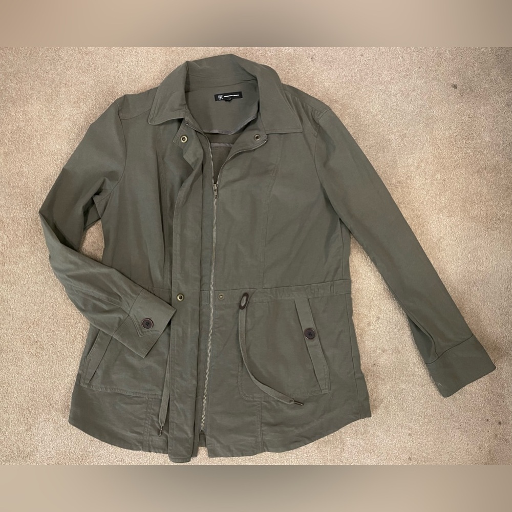 INC International Concepts Olive Green Jacket Large